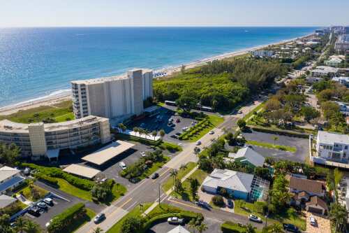 Aerial drone photo neighborhoods Boynton Beach FL