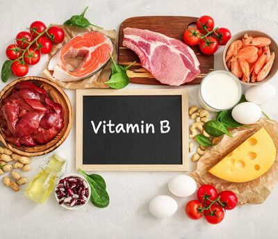 Assortment of high vitamin B sources