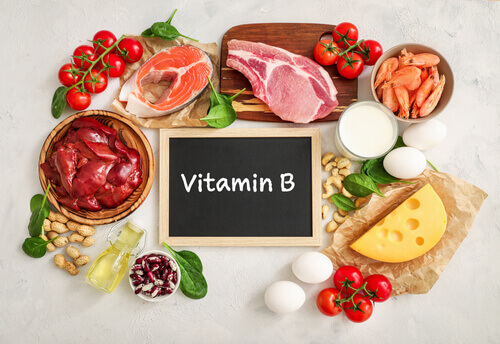 Assortment of high vitamin B sources