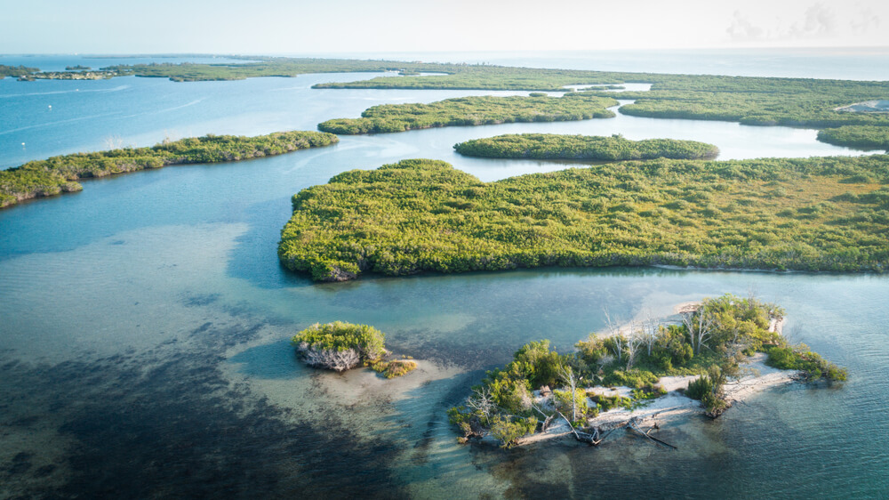 aerial view of waterways in sebastian florida