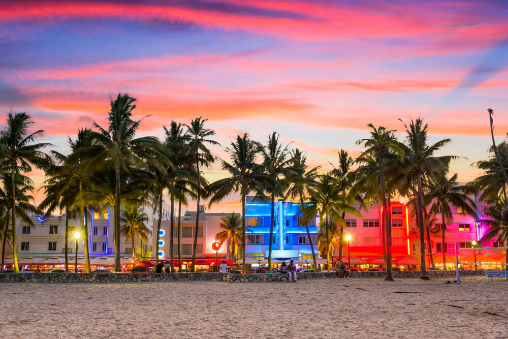 Miami Beach at night 