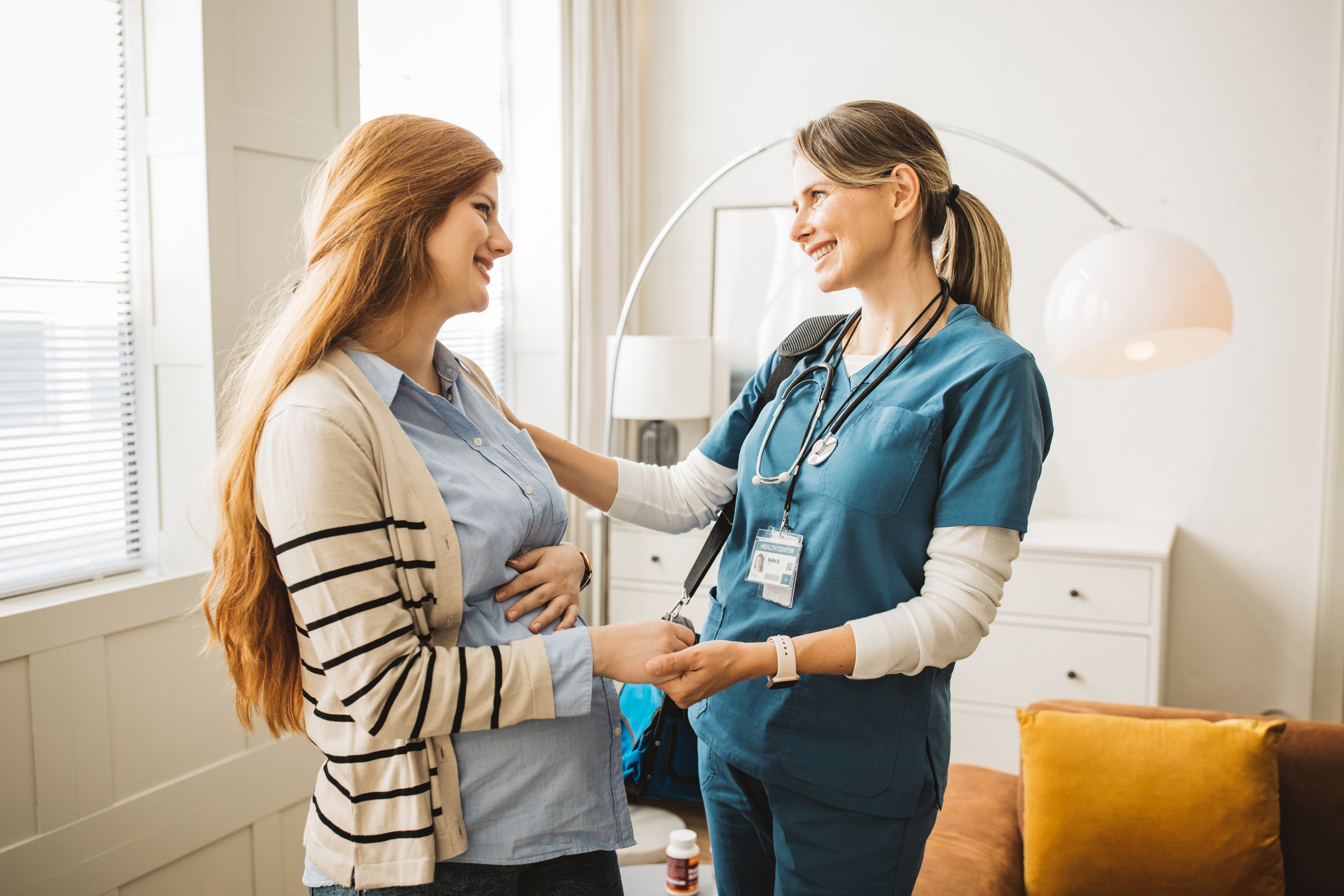 Nurse in home visit