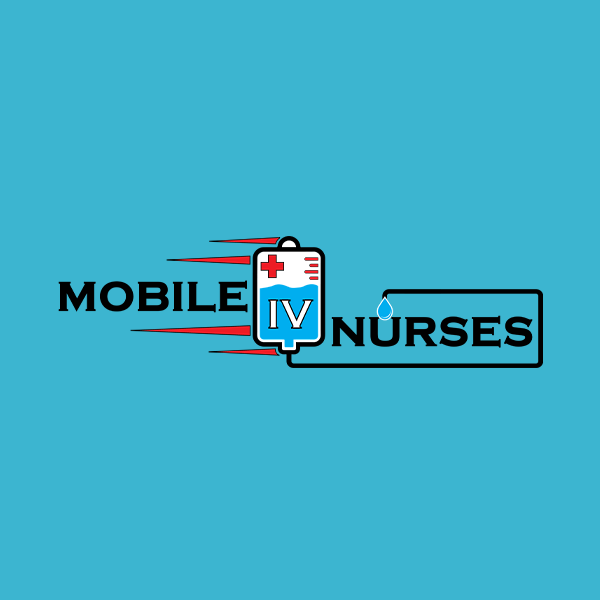 Mobile IV Nurses logo on light blue background
